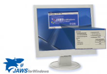 icon of Jaws software on a desktop computer