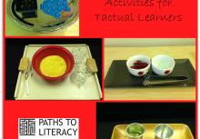 Collage of Montessori Activities for Tactual Learners