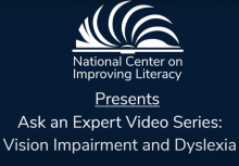NCIL Visual Impairment and Dyslexia title slide