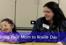 Screenshot of Bring Your Mom to Braille Day video