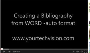 Creating a bibliography using talking software