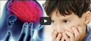 Boy with image of brain