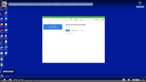 Screenshot of Virtual training and access using Zoom Platform using keyboard commands