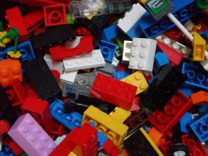 Pile of multi-colored legos
