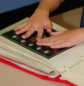 Reading a tactile book