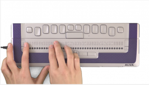 Hands on a refreshable braille display