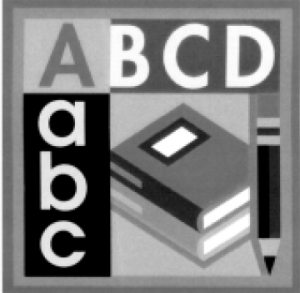ABCD and pile of books