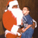 Child sitting on Santa's lap