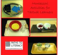 Collage of Montessori Activities for Tactual Learners