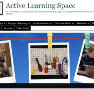 Screenshot of homepage of Active Learning Space