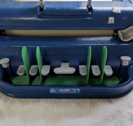 Braillewriter with green vertical separators