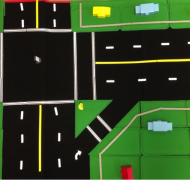 traffic intersection with tactual models