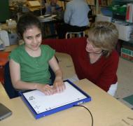 Reading braille on the Tactile Talking Tablet
