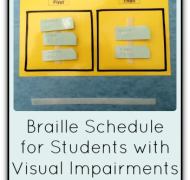Braille schedule collage