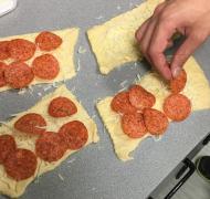 Braille cell pizza twists