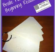 Braille flashcards for beginning readers