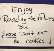 don't eat the cookies sign