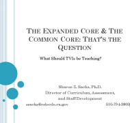 Powerpoint slide of ECC and CCSS
