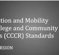 Orientation and Mobility Career, College and Community Readiness (CCCR) Standards cover slide