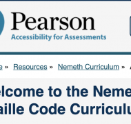 Pearson Nemeth Curriculum banner
