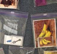 picture of bananas and tools in zip lock bags