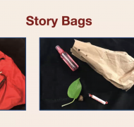 Slide of story bags