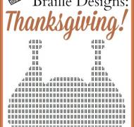Thanksgiving braille design collage