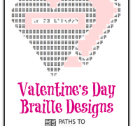 valentine's day braille collage