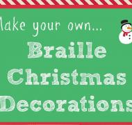 Make your own braille Christmas decorations