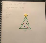 Cover of Christmas Word Search book with tactile Christmas tree