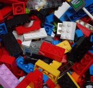 Pile of multi-colored legos