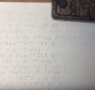 Dry eraser on interpoint braille book
