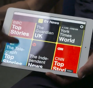 Tablet with EV News