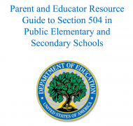 Title page of Parent and Educator Resource