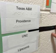 Accessible NCAA bracket in braille