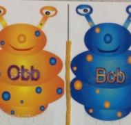 two cartoon bugs, one named Obb and one named Bob