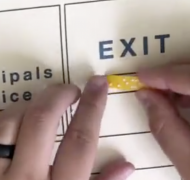 Placing braille label under matching word