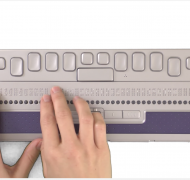 Hands on a refreshable braille display