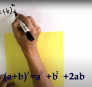 Hand writing algebraic equation