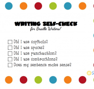 Self-writing checklist for braille writers screenshot