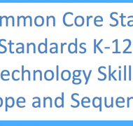 CCSS tech skills scope and sequence