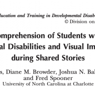 Title of Increasing Comprehension of Students with Significant Intellectual Disabilities and Visual Impairments during Shared Stories article