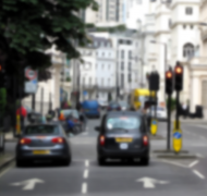Blurred image of cars on a street