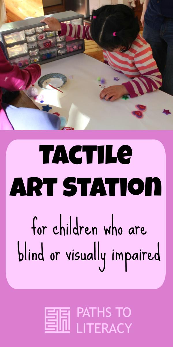 Collage of tactile art station
