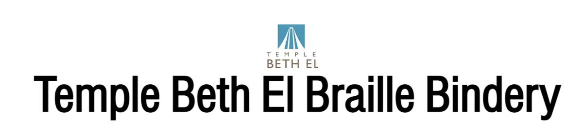 Temple Beth El Braille Bindery
