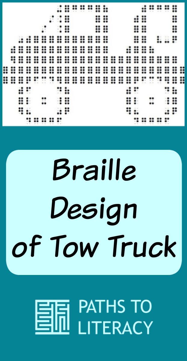 Collage of tow truck braille design