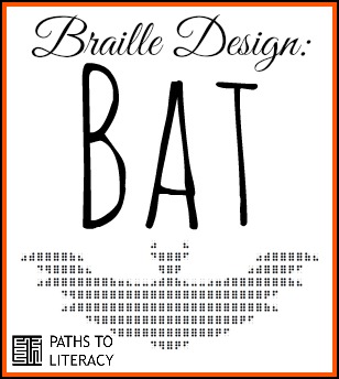 braille design collage : bat