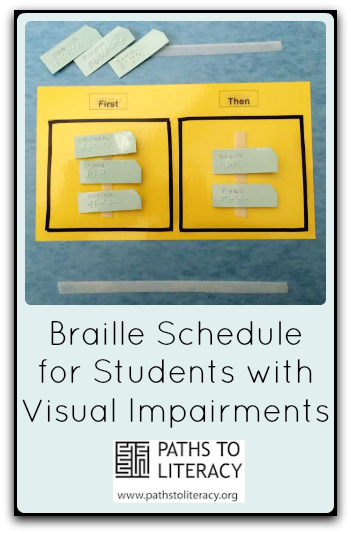 Braille schedule collage