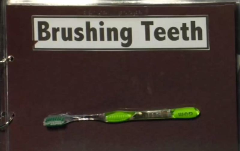 Page of Brushing Teeth book