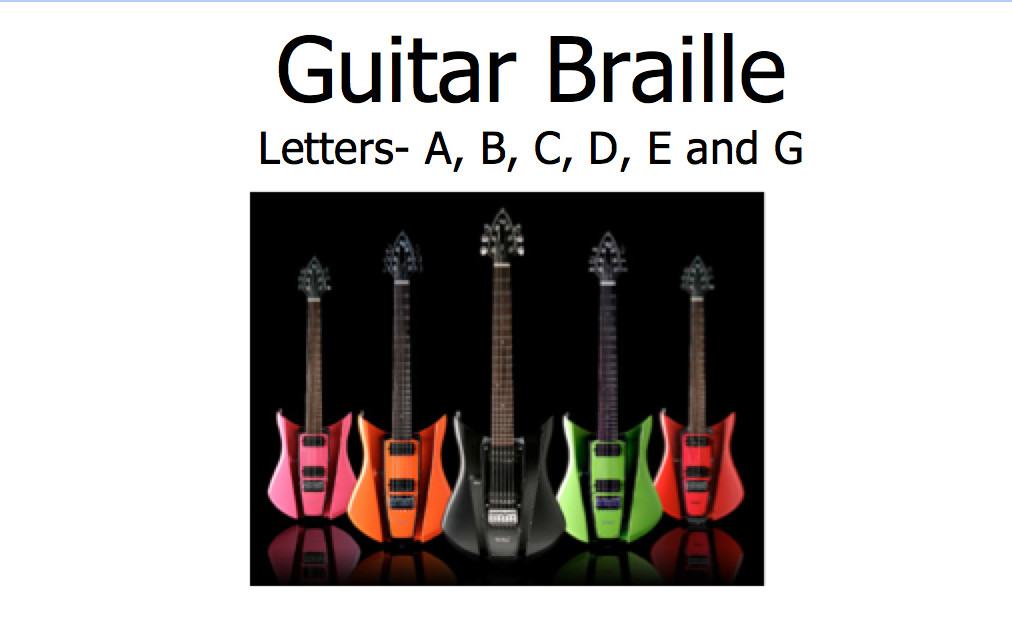 Guitar braille